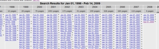 Research competitors with SEOBook Toolbar's internet archive